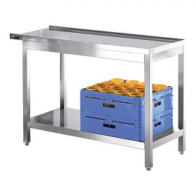 Aan/afvoer tafel 120 cm RVS Modular EMG 316573