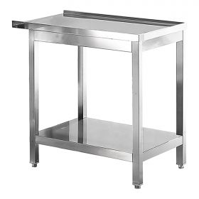 Aan/afvoer tafel 80 cm RVS Modular EMG 316572