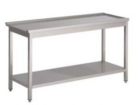Aanvoertafel / Afvoertafel Bodemschap 1500 Links t.b.v. 7280.0050-0055-0060-0065 - 150x75x90 cm Combisteel 7003.0440
