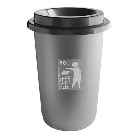 Afval container 50L PP (grijs) EMGA EMG 650050