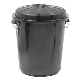 Afval container 70L HDPE (zwart) Denox EMG 600051