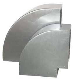 Afzuiging 90° Bocht Vierkant - 25x25 cm Combisteel 7220.0210