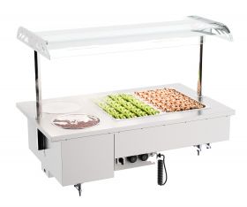 Bain Marie Drop-In Bain-Marie Met Bowls 2/1 - 120x70x105 cm Combisteel 7178.2070