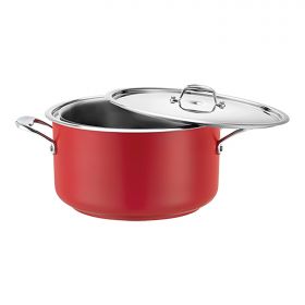 Bain marie pan Ø24 cm RVS (rood) Pujadas EMG 720983