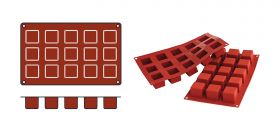 Bakmat Cubes-Mini silicoon (rood) Silikomart EMG 70078