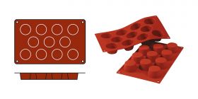 Bakmat Muffins-Small silicoon (rood) Silikomart EMG 70064