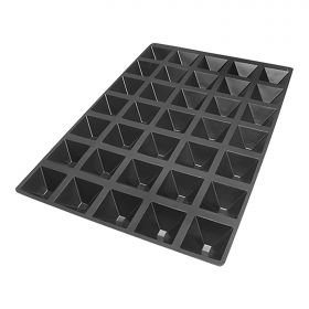 Bakmat Pyramids silicoon (zwart) Silikomart EMG 70610