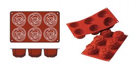 Bakmat Rose silicoon (rood) Silikomart EMG 70075