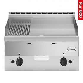 Bakplaat glad-geribbeld gas RVS Modular EMG 318640