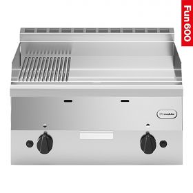 Bakplaat glad-geribbeld gas RVS Modular EMG 318649