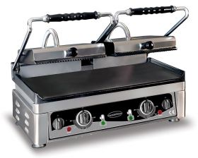Bakplaat / Grillplaat Contact Grill Glad/geribd - 56x36x30 cm Combisteel 7491.0030