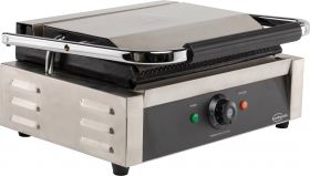 Bakplaat / Grillplaat Contact Grill Panini Geribd - 44x41x19 cm Combisteel 7455.0455