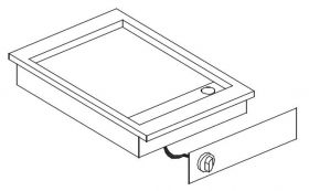 Bakplaat / Grillplaat El.Bakplaat Chroom 400V Verchroomd glad - 42,5x60x18,1 cm Combisteel 7266.0055