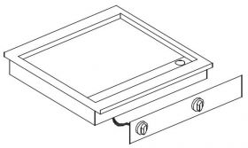 Bakplaat / Grillplaat El.Bakplaat Chroom 400V Verchroomd glad - 62,5x60x18,1 cm Combisteel 7266.0060