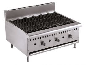 Bakplaat / Grillplaat Gas Lavasteengrill - 91,5x80x59 cm Combisteel 7455.0905