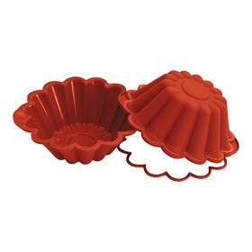 Bakvorm brioche Ø22 cm silicoon (rood) Silikomart EMG 70096