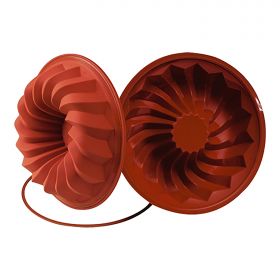 Bakvorm savarin Ø24 cm silicoon (rood) Silikomart EMG 70094