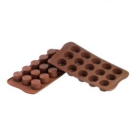 Chocoladevorm Praline silicoon (bruin) Silikomart EMG 70035
