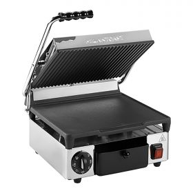 Contactgrill glad-geribbeld gietijzer MilanToast EMG 420072