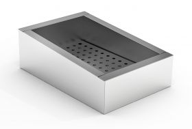 Crushed Ice Bak 1/1 GN Schuin RVS Aisi 304 Afvoer Aan De Bedieningszijde - 40,2x59x16 cm Combisteel 7013.2780