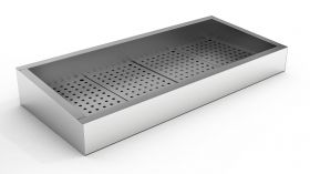 Crushed Ice Bak 4/1 GN Schuin RVS Aisi 304 Afvoer Aan De Bedieningszijde - 136,2x59x16 cm Combisteel 7013.2795