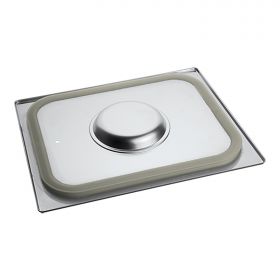 Deksel gastronorm GN1/2 RVS met siliconen afdichtrand CaterChef EMG 953545