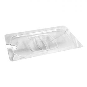 Deksel gastronorm GN1/4 PC met lepeluitsparing (transparant) Rubbermaid EMG RM339886