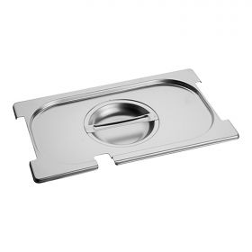 Deksel gastronorm GN1/4 RVS met lepel en greep uitsparing CaterChef EMG 953465