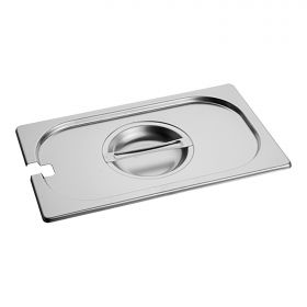 Deksel gastronorm GN1/4 RVS met lepeluitsparing CaterChef EMG 953145
