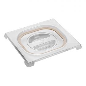 Deksel gastronorm GN1/6 PC met siliconen afdichtrand (transparant) CaterChef EMG 953068