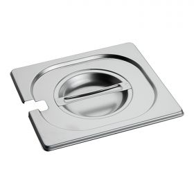 Deksel gastronorm GN1/6 RVS met lepeluitsparing CaterChef EMG 953165