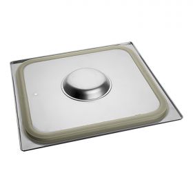 Deksel gastronorm GN2/3 RVS met siliconen afdichtrand CaterChef EMG 953535