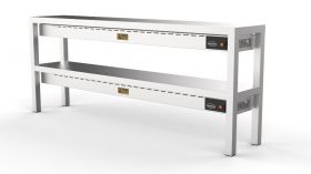 Etagere Keramisch Verwarmd 2 Niveaus 10 Heaters À 250W - 180x30x65 cm Combisteel 7020.0750