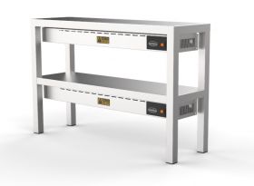 Etagere Keramisch Verwarmd 2 Niveaus 8 Heaters À 250W - 140x30x65 cm Combisteel 7020.0740