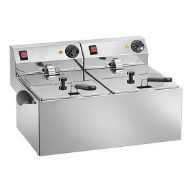 Friteuse 6L+6L RVS Titanium EMG 508128