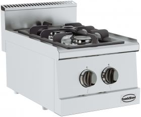 Gasfornuis Base 600 Gaskooktafel 2 Branders - 40x60x30 cm Combisteel 7178.0005