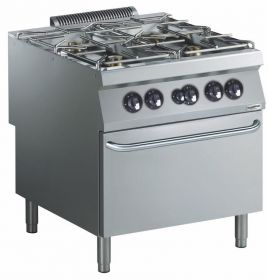 Gasfornuis Pro 900 Gas Fornuis 4 Branders Met Gasoven Combisteel 7488.0535