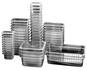 Gastronormbak / deksel GN Pan Polycarbonaat 1/6GN - 6,5 cm hoog Combisteel 7493.0220