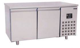 Gekoelde werkbank Bakkerskoelwerkbank 2 Deurs - 155x80x85 cm Pro Line Combisteel 7489.5250