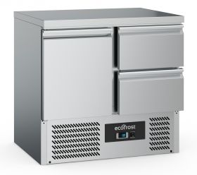 Gekoelde werkbank Koelwerkbank 1 Deur/2 Laden - 90x70x87,6 cm Combisteel 7950.5070