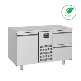 Gekoelde werkbank Koelwerkbank 1Drs 2 Laden Monoblock Energy Line - 130x70x85 cm Pro Combisteel 7489.5350