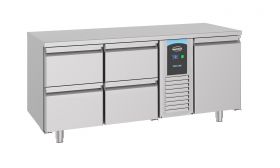 Gekoelde werkbank Koelwerkbank 1Drs 4 Laden Monoblock Energy Line - 178,5x70x85 cm Pro Combisteel 7489.5365