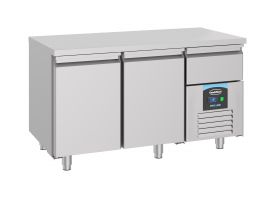 Gekoelde werkbank Koelwerkbank 2 Deuren - 140x70x85 cm Pro Line Combisteel 7489.5160