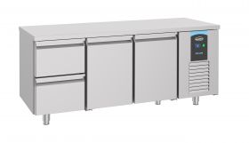 Gekoelde werkbank Koelwerkbank 2 Deuren Laden Energy Line - 186,5x70x85 cm Combisteel 7489.5520