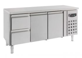 Gekoelde werkbank Koelwerkbank 2Deurs 2 Laden - 179,5x70x85 cm Standard Line Combisteel 7950.0205
