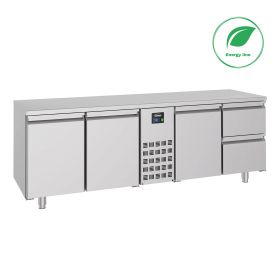 Gekoelde werkbank Koelwerkbank 3Drs 2 Laden Monoblock Energy Line - 227x70x85 cm Pro Combisteel 7489.5360