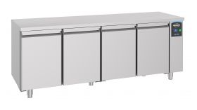 Gekoelde werkbank Koelwerkbank 4 Deuren Excl. Motor - 206x70x85 cm Pro Line Combisteel 7489.5095