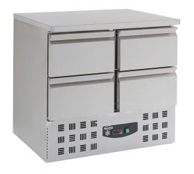 Gekoelde werkbank Koelwerkbank 4 Laden - 90x70x87,5 cm Compact Line Combisteel 7950.0110