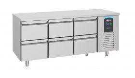 Gekoelde werkbank Koelwerkbank 6 Laden Energy Line - 186,5x70x85 cm Combisteel 7489.5545