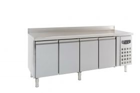 Gekoelde werkbank Koelwerkbank Rand 4 Deuren - 223x70x85 cm Standard Line Combisteel 7450.0784